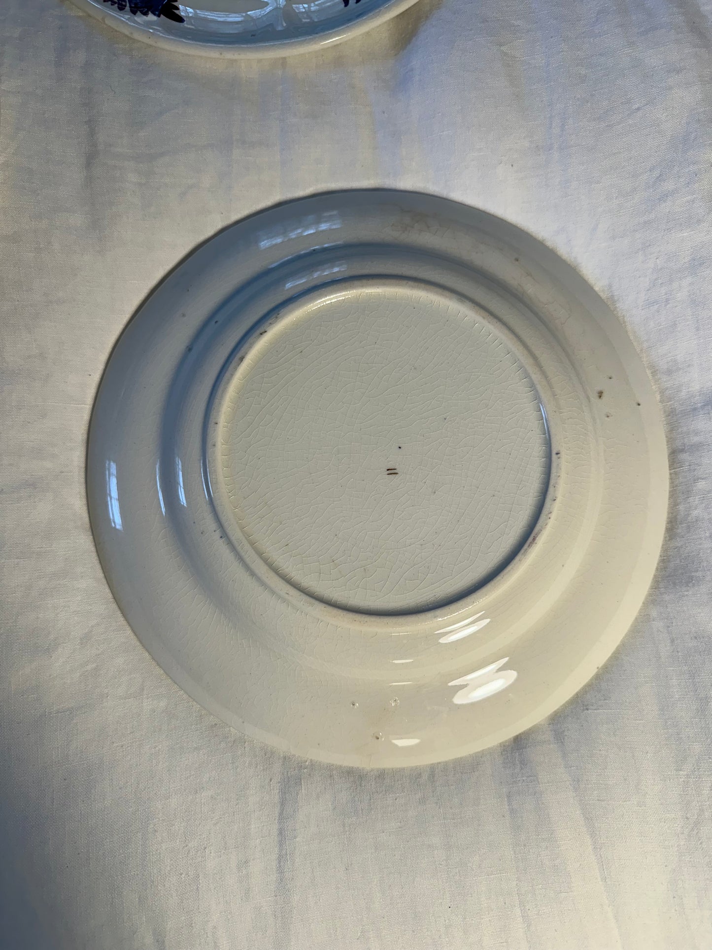 Six Purple Hand-painted Antique Dinner Plates
